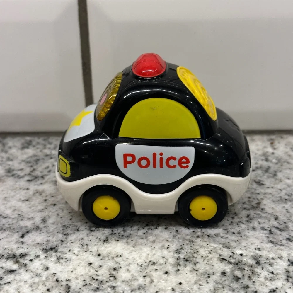 VTech Kids Police Car Black White Go Go Smart Wheels Light Up‎ Sound Toy Car